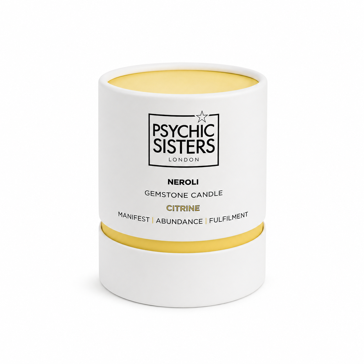 Citrine Crystal Candle – Neroli Scented Soy Wax