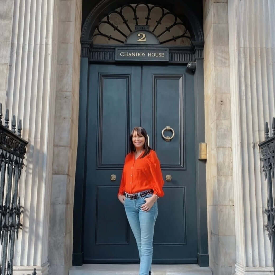 Jayne Wallace VIP reading at Dr Sebagh’s Chandos House - Elegant entrance at Chandos House.