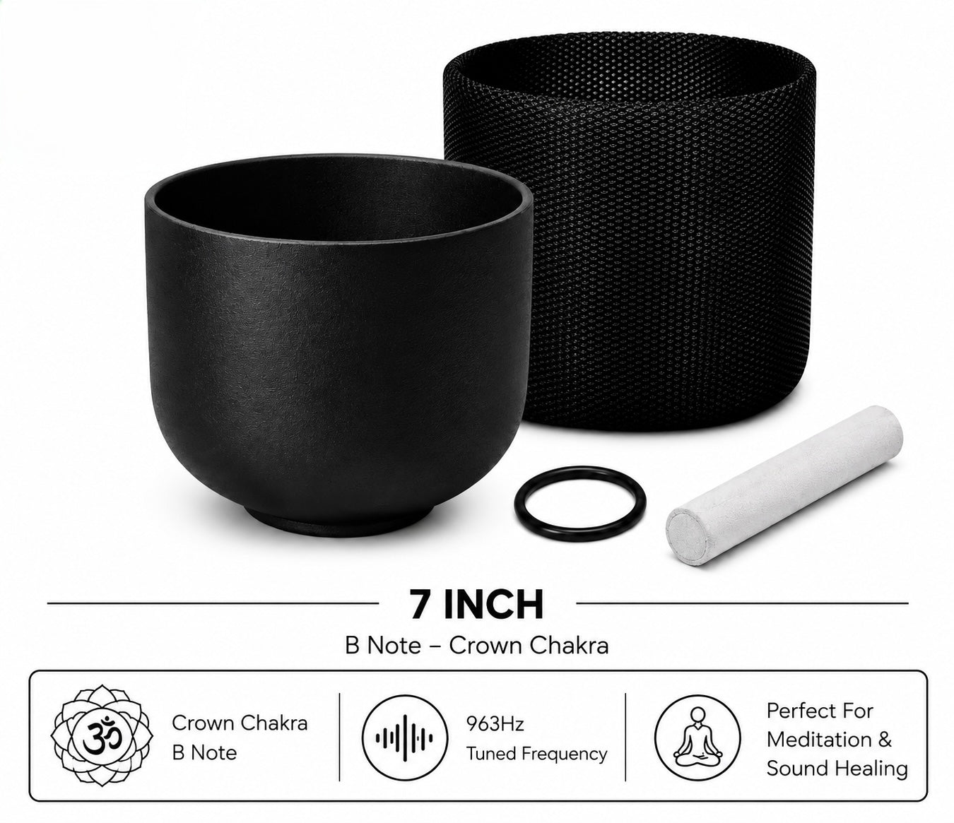 Black Crystal Singing Bowls – Chakra Sound Healing