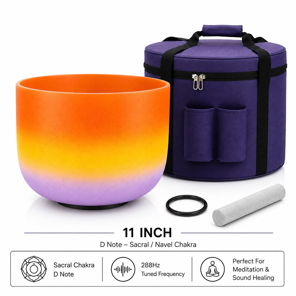 Rainbow Crystal Singing Bowls