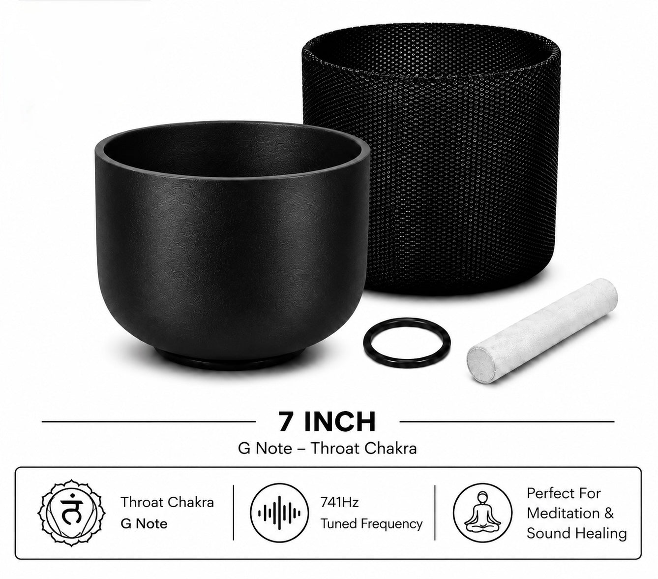 Black Crystal Singing Bowls – Chakra Sound Healing