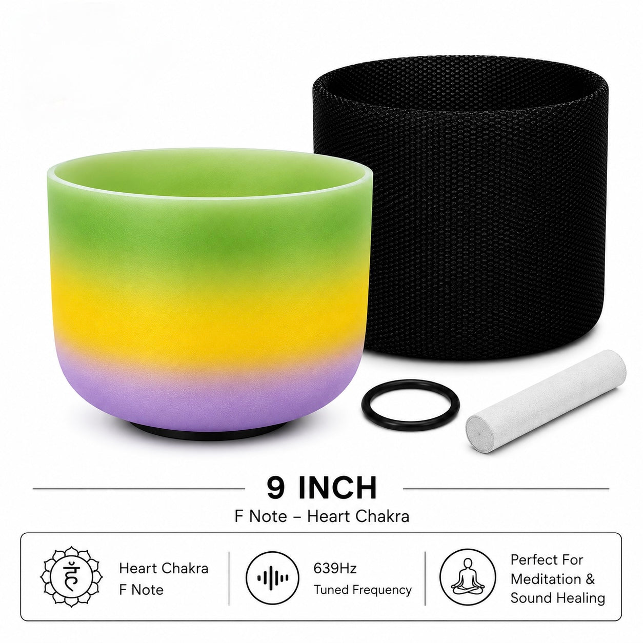 Rainbow Crystal Singing Bowls