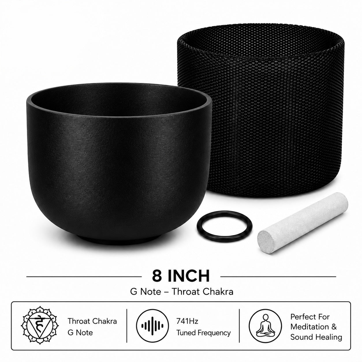 Black Crystal Singing Bowls – Chakra Sound Healing