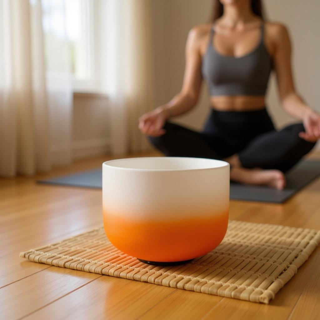 Orange 11” Crystal Singing Bowl