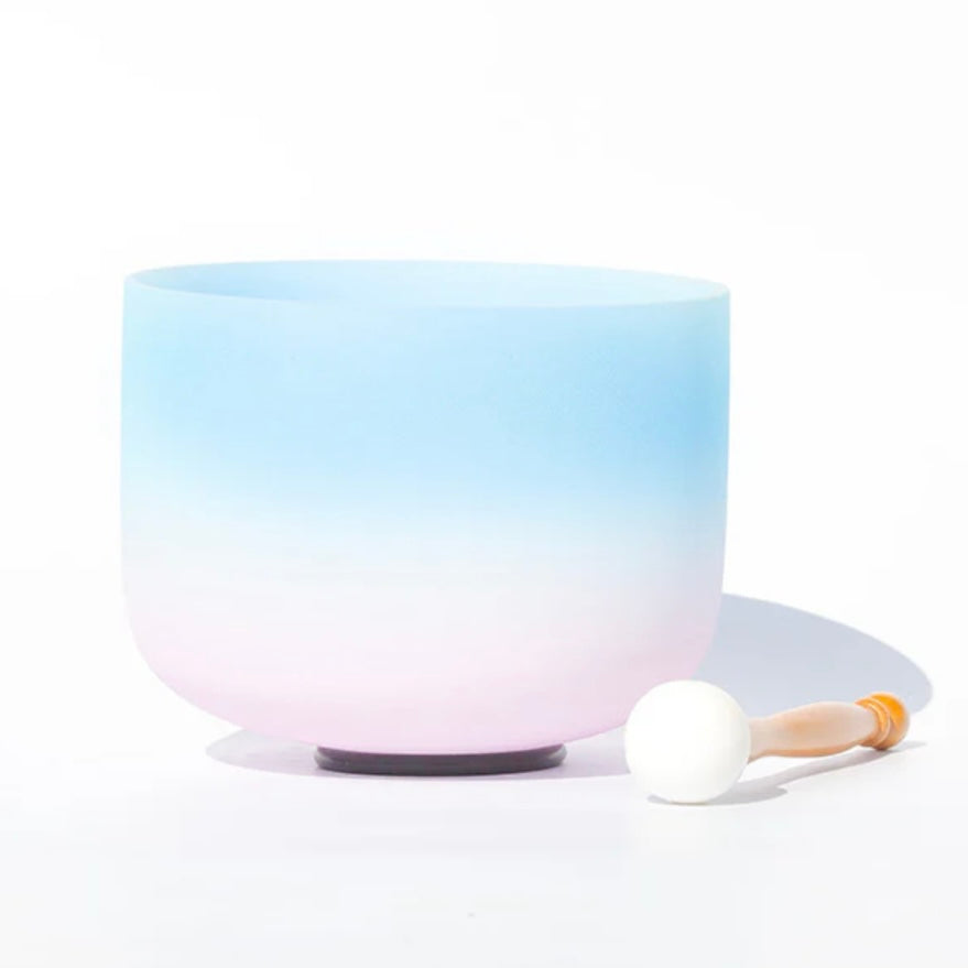 Blue & Pink Quartz 7” Crystal Singing Bowl