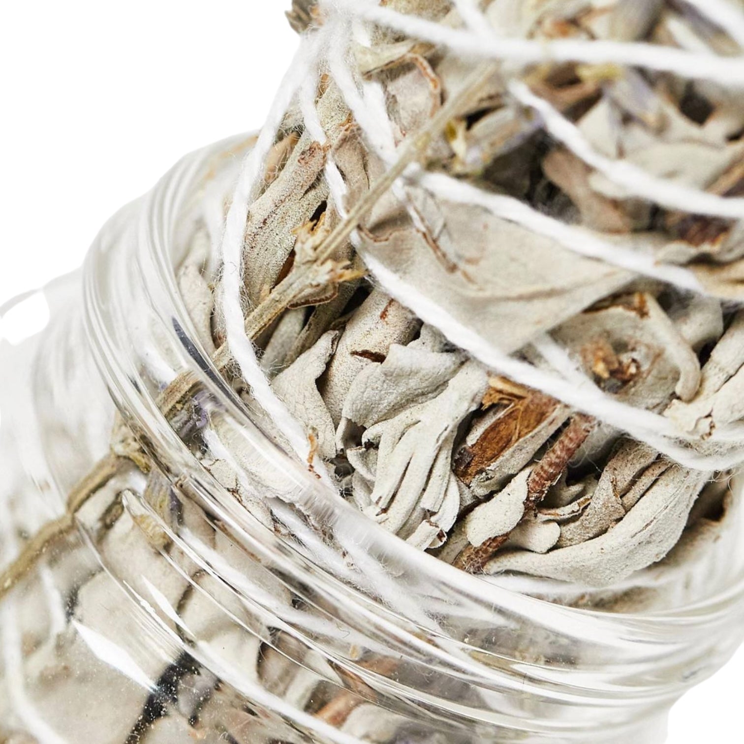 Natural sage sticks in a jar, ideal for cleansing and removing negative energy with sage.