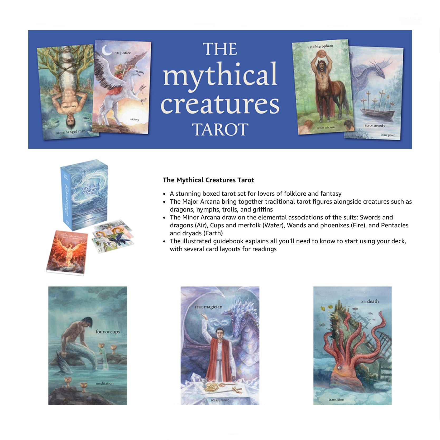The Mythical Creatures Tarot By Jayne Wallace