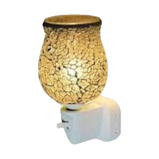 White Crackle Plug In Oil/Wax Melt Warmer