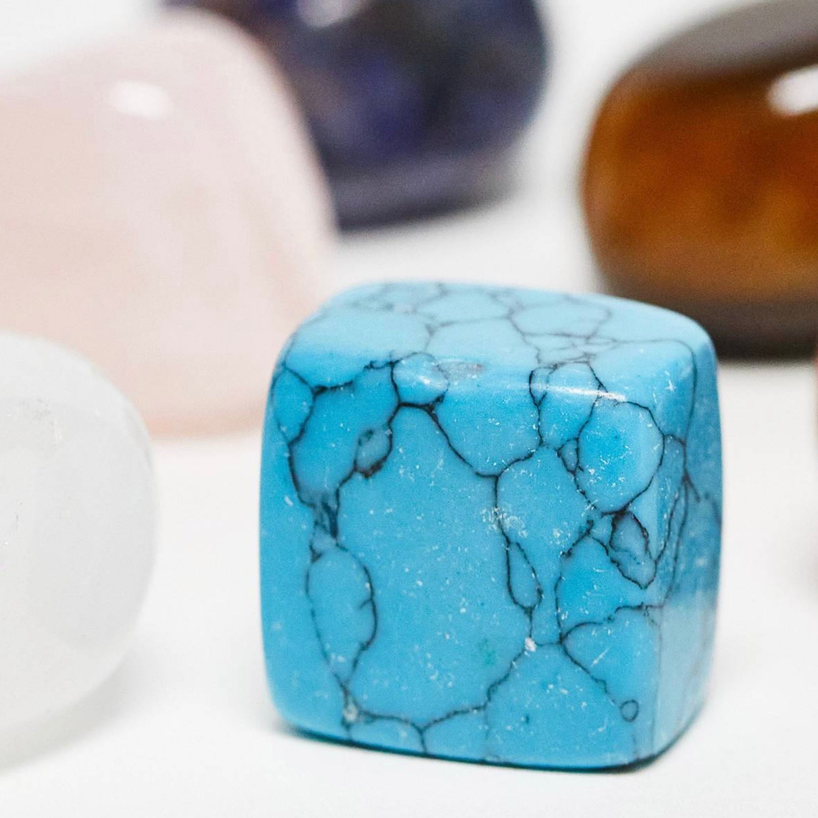 Capricorn Crystal Set (December 22 – January 19) featuring a blue crystal with black veins.