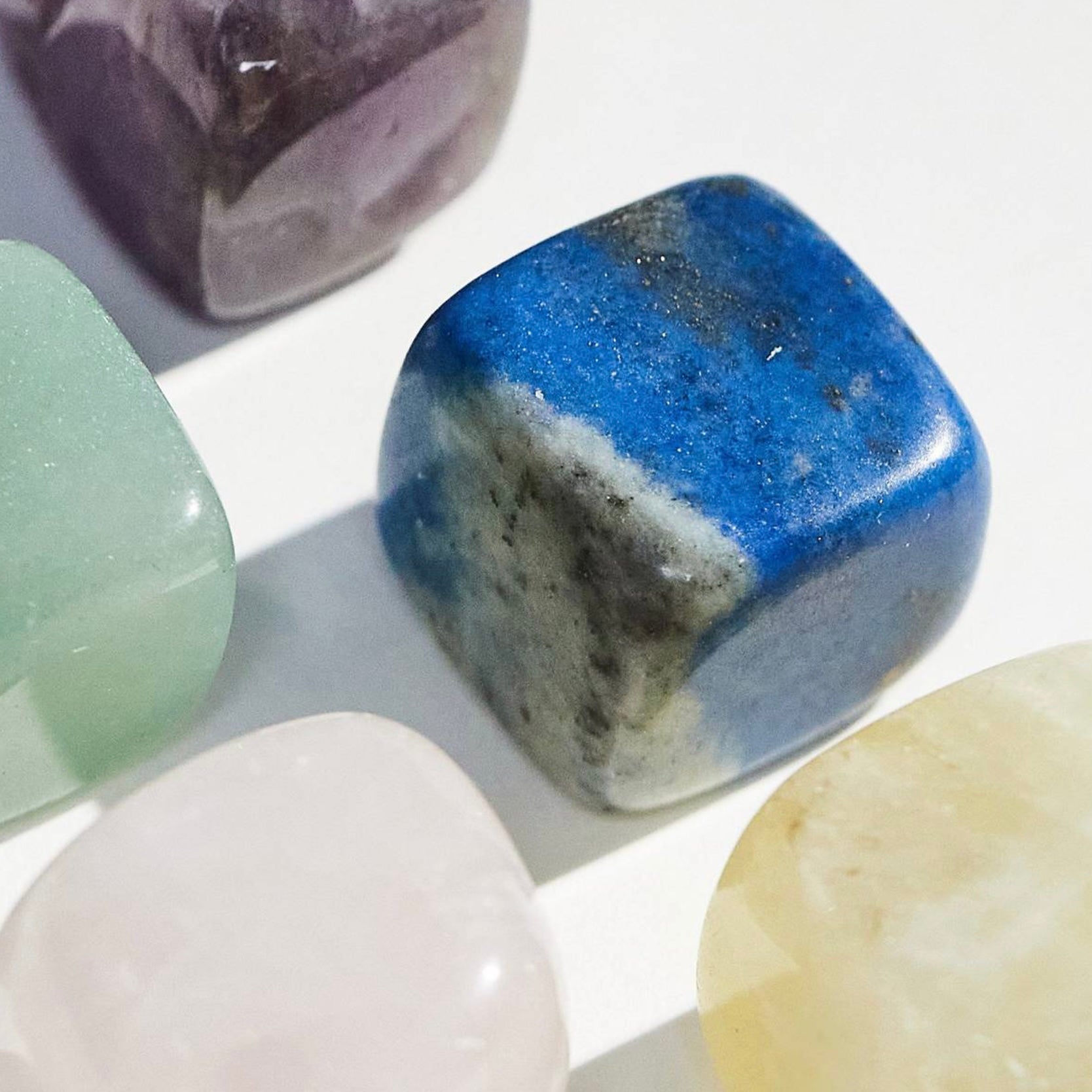 Libra Crystal Set (September 23 - October 22) featuring hand-selected healing crystals in various colors.