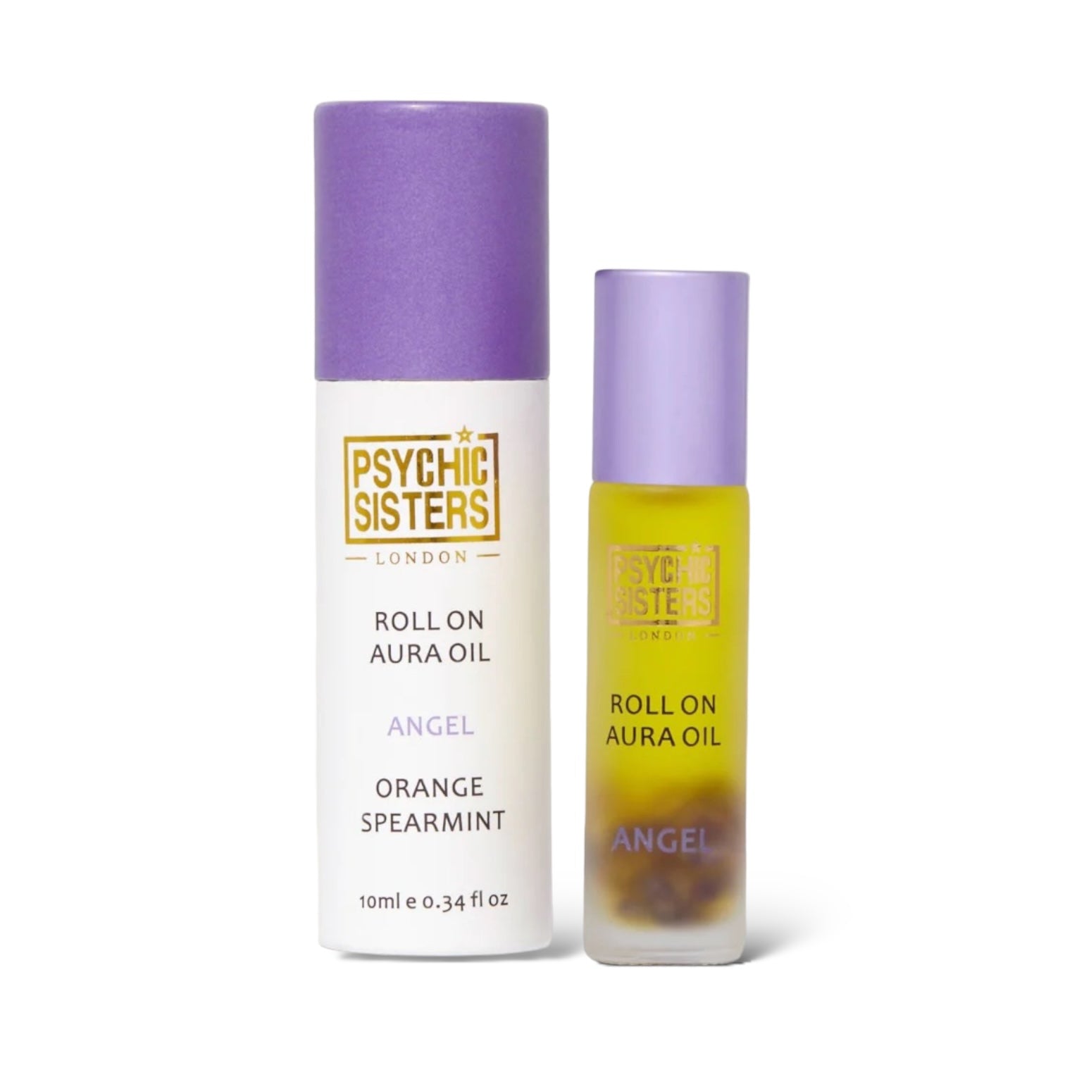 Angel Roll On oil with lavender and peppermint essential oils from Psychic Sisters.