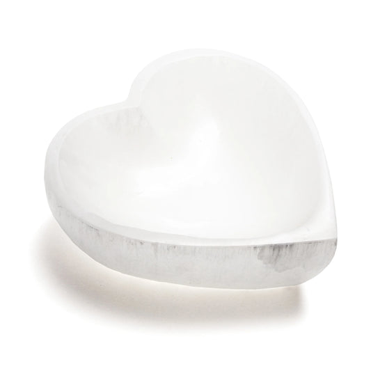 Selenite Heart Dish