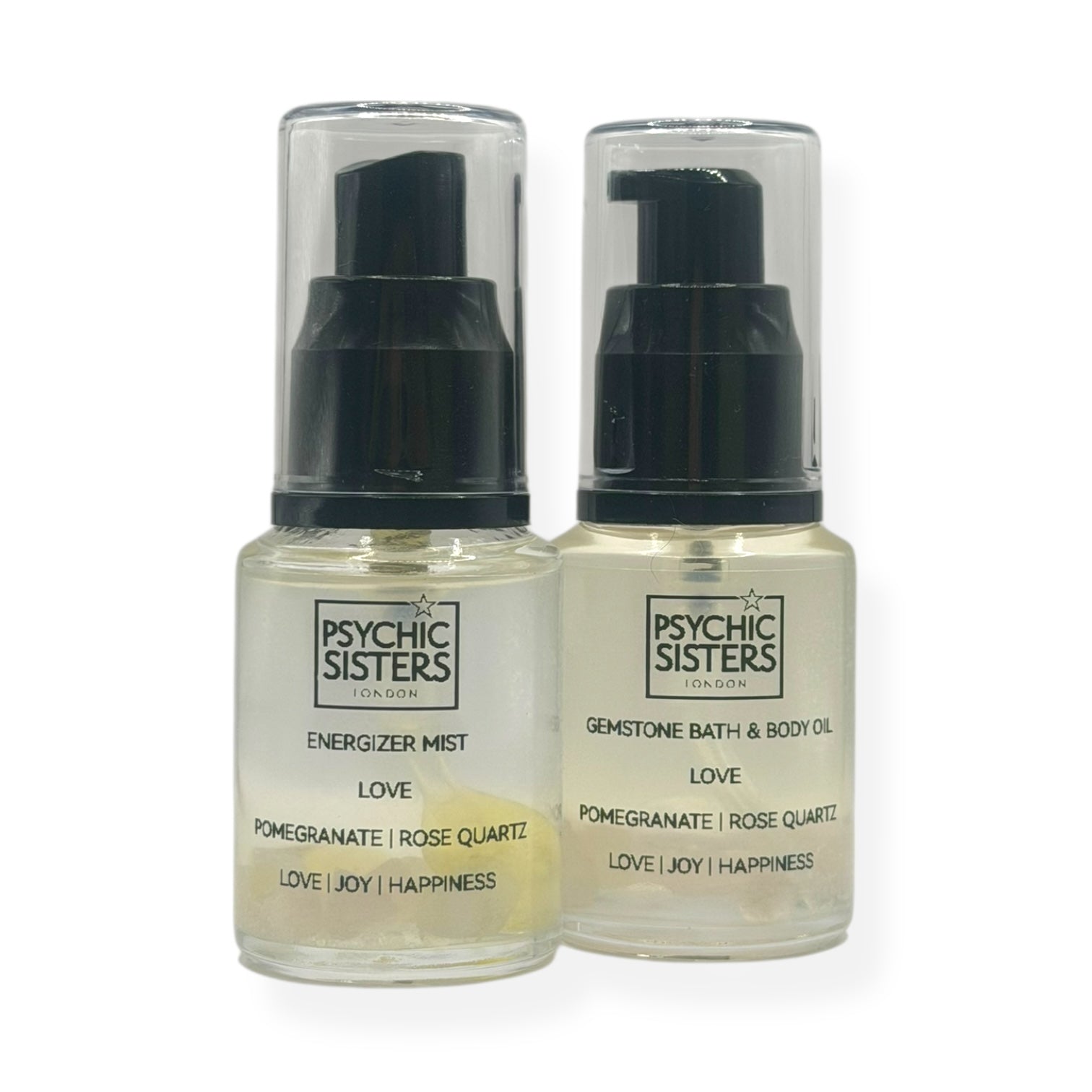 Pomegranate Oil & Mist Set featuring Energizer Mist and Gemstone Bath & Body Oil by Psychic Sisters.