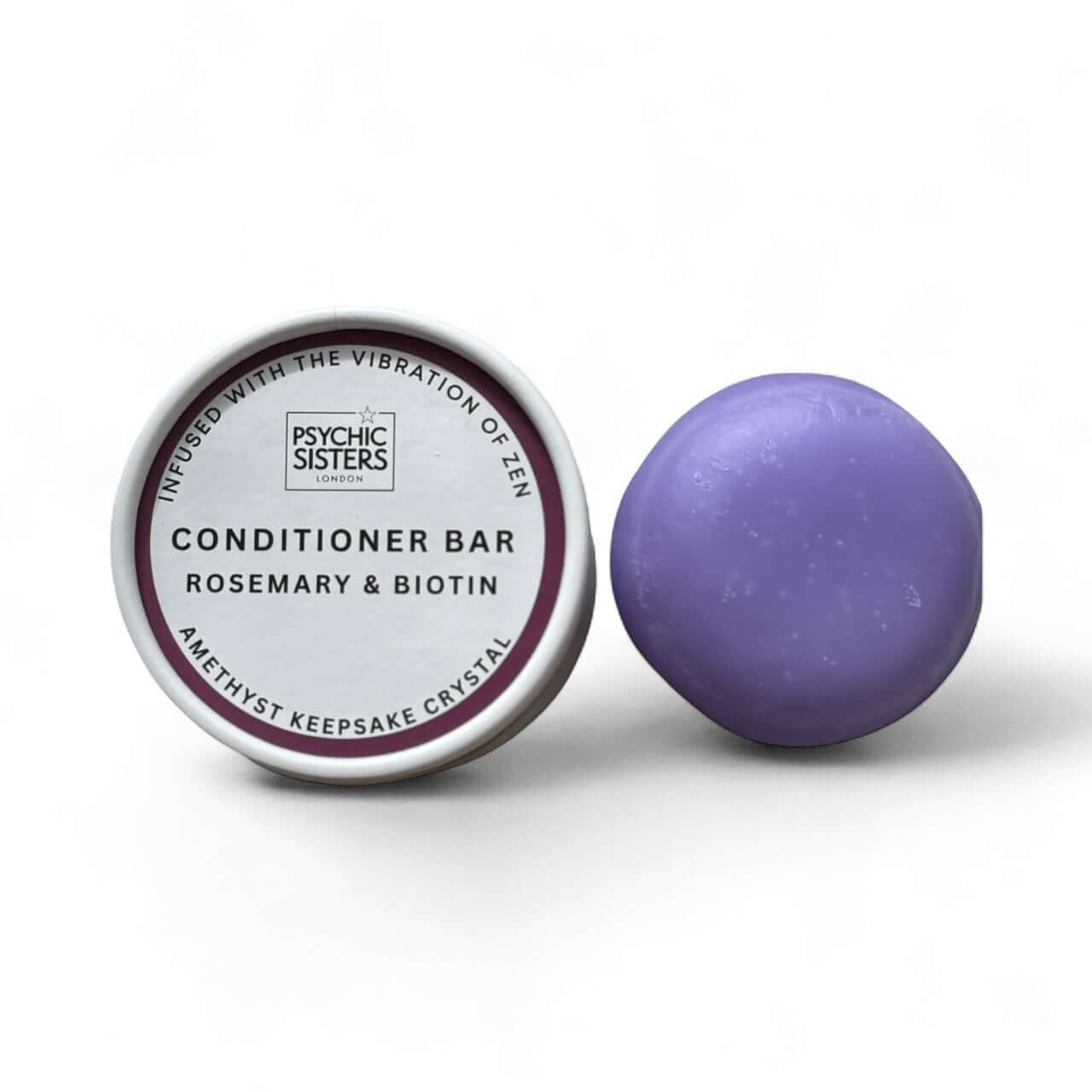 Vegan hair care Conditioner bar by Psychic Sisters, rosemary and biotin, eco-friendly and plastic-free hair care bars.