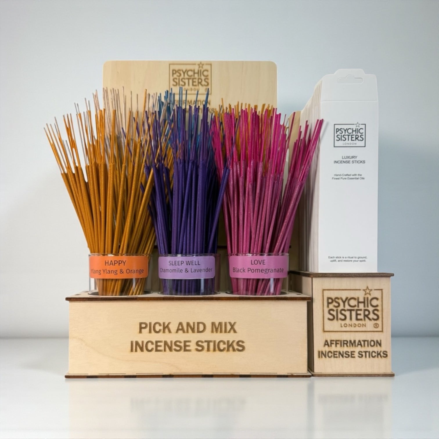 Psychic Sisters Handmade Incense Stick Pick & Mix Display Set