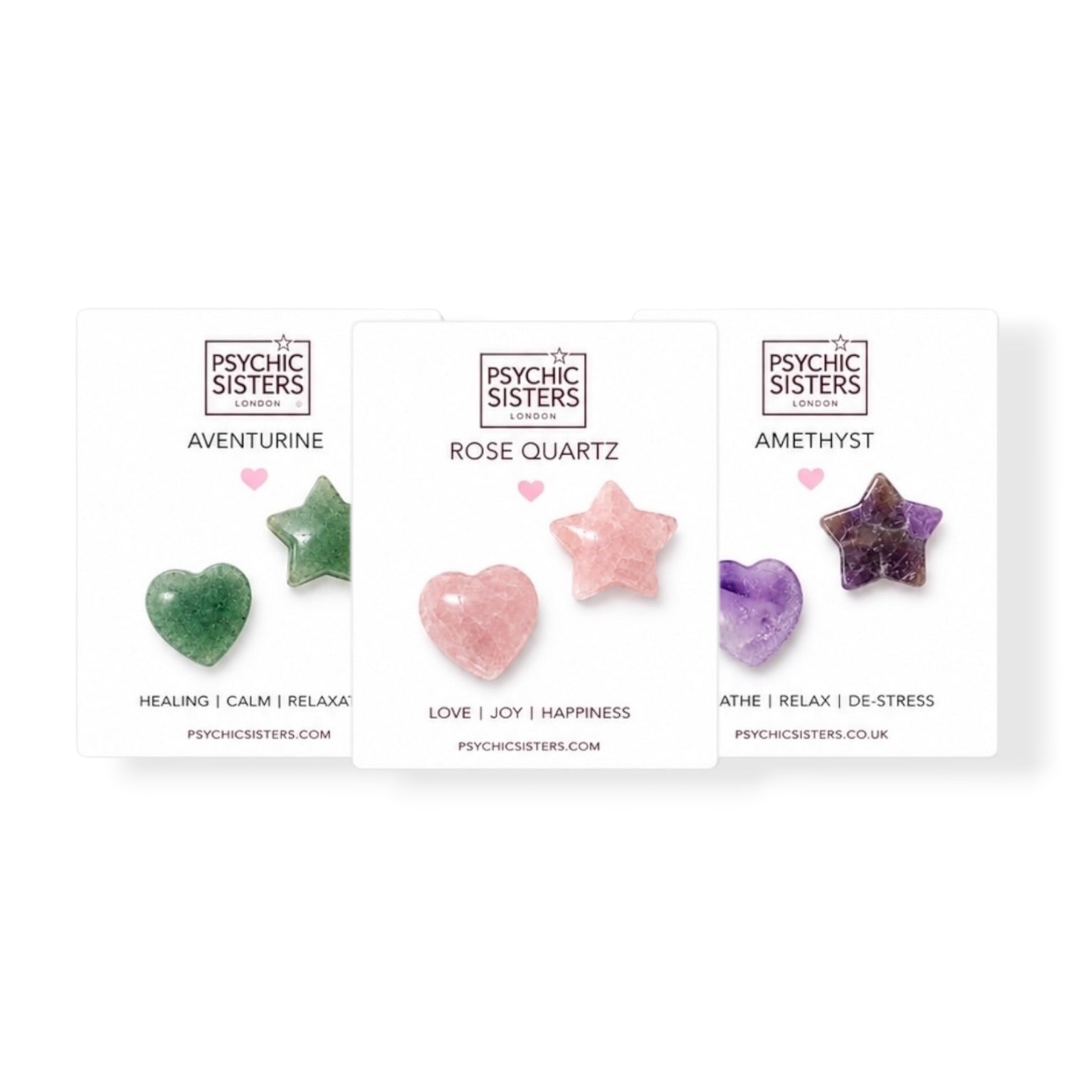 Psychic Sisters Gemstone Pocket Heart And Star
