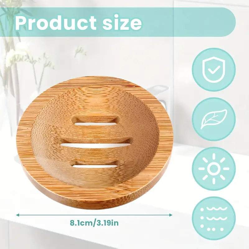 Round Bamboo Bar Drainer Dishes