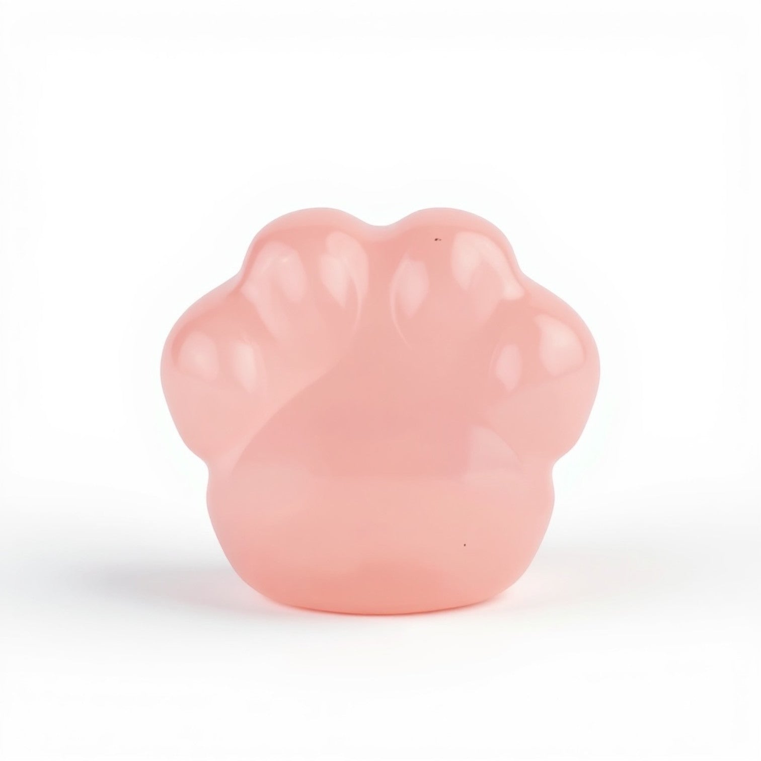 Psychic Sisters pink paw print crystal healing stone with a smooth polished finish for pet lovers